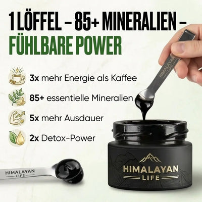 100% natürliches Himalayan Shilajit und gratis Löffel