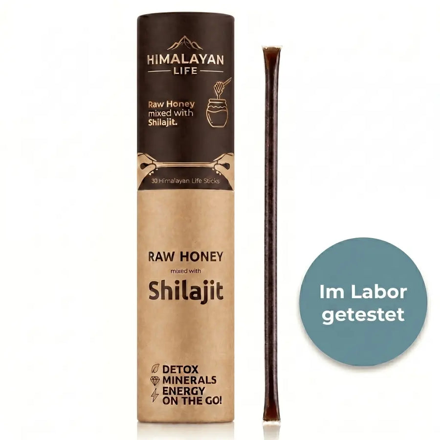 Rohhonig-Sticks mit Shilajit – 30 Einzelportionsbeutel