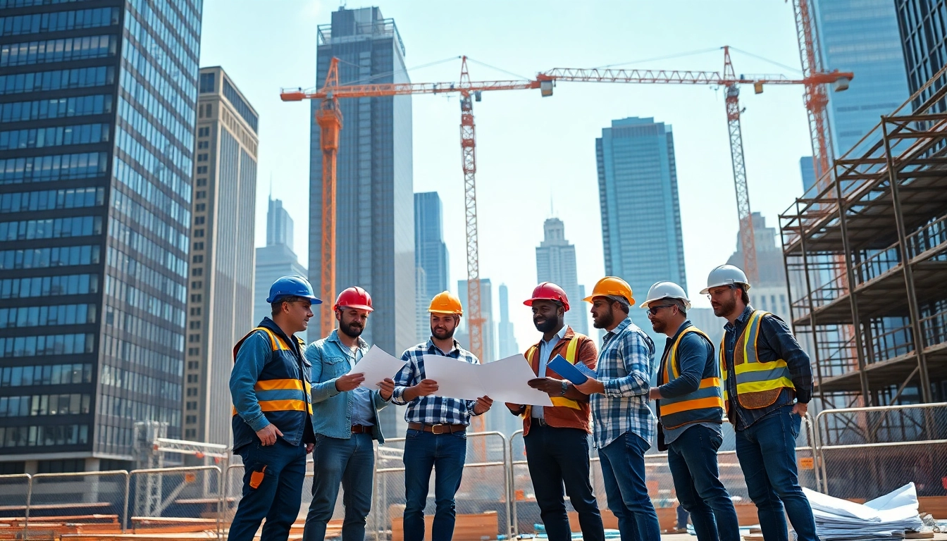 Dynamic teamwork at a construction site exemplifying New York City General Contractor services.